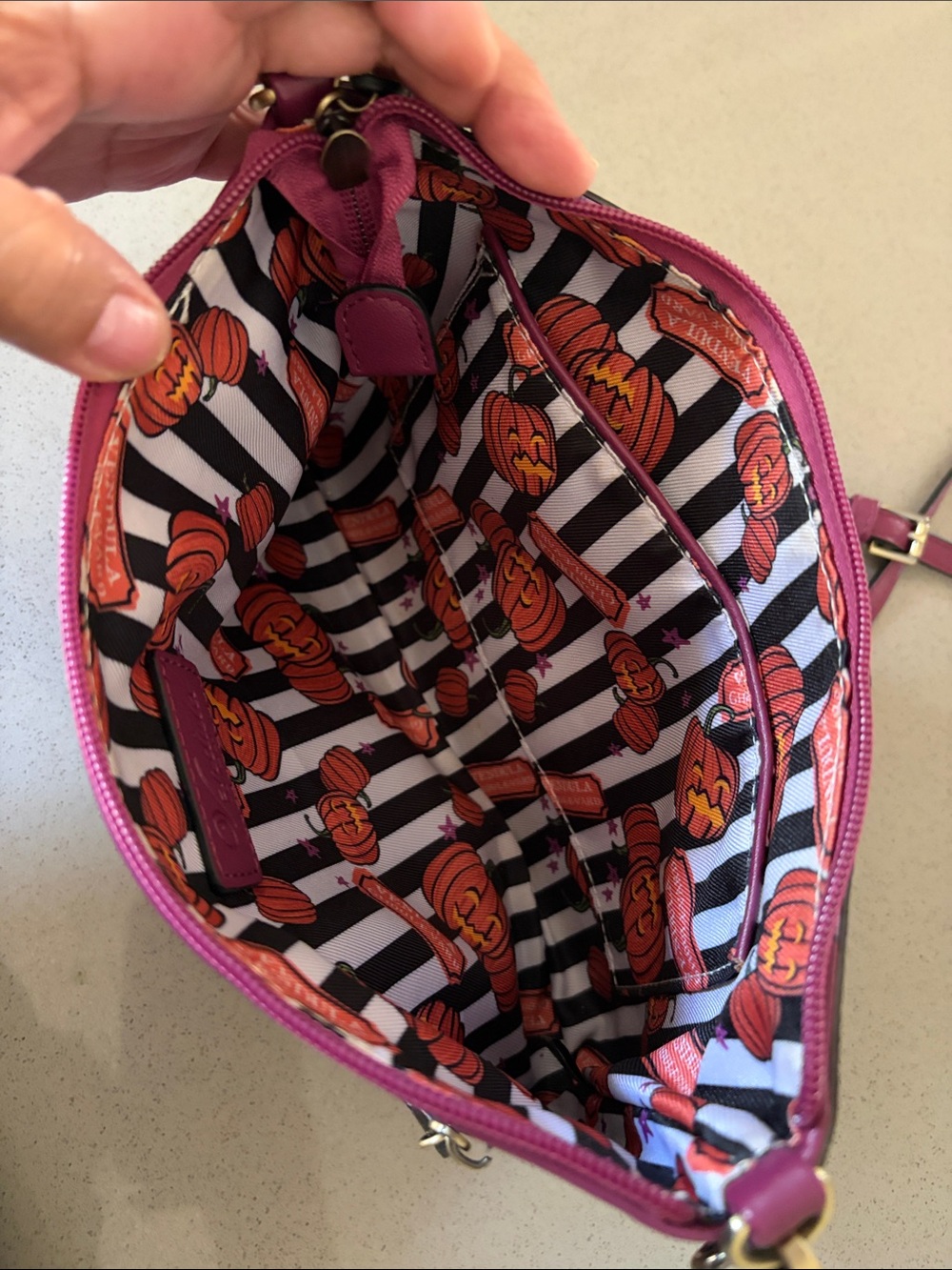 Vendula Purple (Maroon) Haunted House Crossbody Bag - Picture 9 of 15